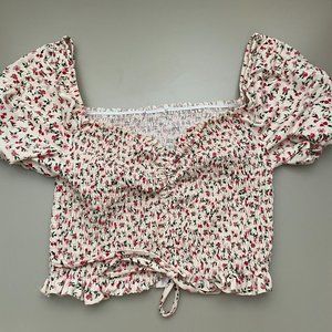 Sweetheart Neckline Ruched Crop Top